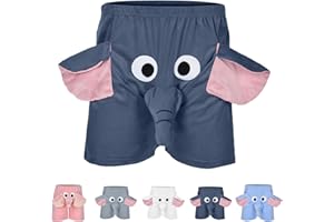 Funny Elephant Pajama Shorts Mens Womens Pj Pants Quirky Sleepwear with Squeaky Elephant Trunk Couple Pjs Bottoms