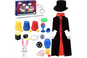 Skirfy Magic Tricks-Magic Kit for Kids Age 6-8,Magic Set with Magician Costume,Magic Wand, for Kids Boys Girls Ages 6 7 8 9 10 11 12