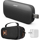 Bose SoundLink Flex 2nd Gen Bluetooth Speaker, Black, Bundle with Hard Shell Travel Case