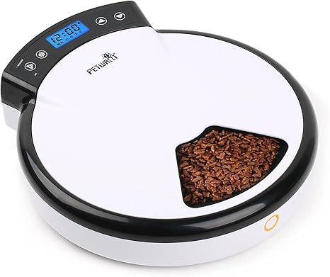 Td Design Distributeur Automatique De Nourriture Pour Chien Chat Sec Et De Nourriture Humide 5 Repas 5 X 240 Ml Amazon Fr Animalerie