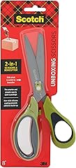 Scotch Non-Stick Unboxing Scissors, Dual-Function Scissors and Boxcutter, 8-inch