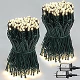 2-Pack 66FT 200 LED Christmas Lights, 13 Modes