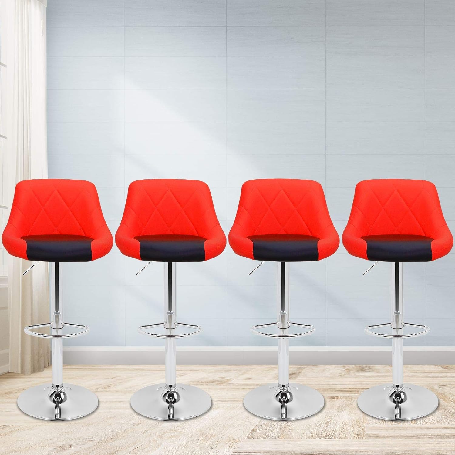 Best Adjustable Bar Stool Set Of 4 Black