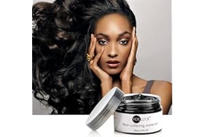 VOLLUCK Black Hair Coloring Wax Temporary Hair Clay Pomades 4.23 oz,Natural Hair Dye Material Disposable Hair Styling Clay Ash for Cosplay,Halloween,Party