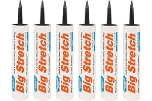 Sashco Inc 10004 6 Pack 10.5 oz. Big Stretch Acrylic Latex High Performance Caulking Sealant, Black