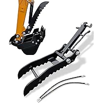 Classic 3-Hole Hydraulic Thumb Attachment With L-Bracket For Mini Excavators Up To 3.5 Tons