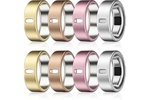 Vigamen 8 Pack Cover Compatible with Oura Ring Gen 4/Oura Ring Gen 3 Horizon/Heritage,Charging Derectly,Matte Texture Wear-Resistant Anti-Scratch TPU Protector for Oura Rings Women Men（B,Size 8
