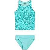 Lands' End Girls' UPF 50+ Swim Bikini Bottom and Racerback Tankini Set