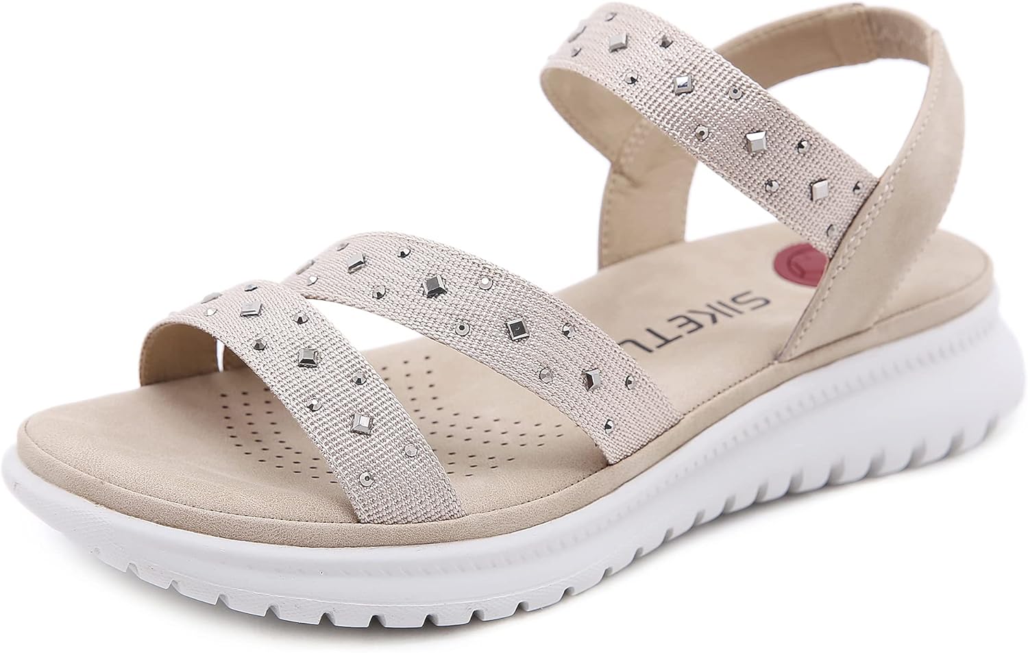 Amazon.com | Ruiatoo Women's Sandals Comfort Sporty Wedge Sandals with Rhinestones Platform 