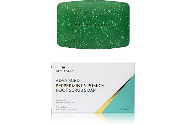 Revitale Advanced Peppermint & Pumice Foot Scrub Soap – Exfoliating & Revitalising Bar for Feet