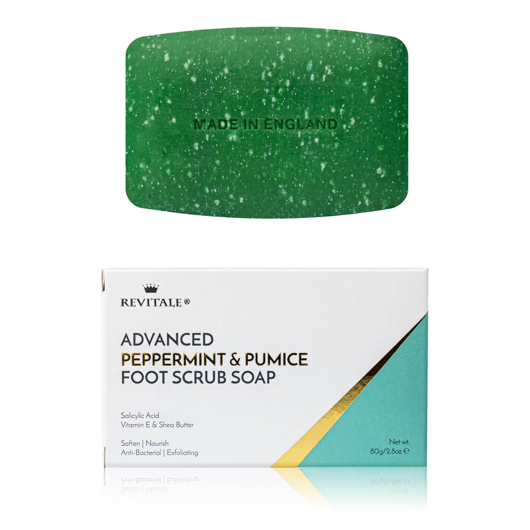 Revitale Advanced Peppermint & Pumice Foot Scrub Soap – Exfoliating & Revitalising Bar for Feet