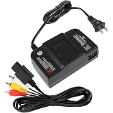N64 Power Supply with N64 AV Cable, Power Cable Cord for N64 | Composite Nintendo Video Cable &amp; Replacement AC Power Supply Adapter, for Nintendo External TV Screen Monitor