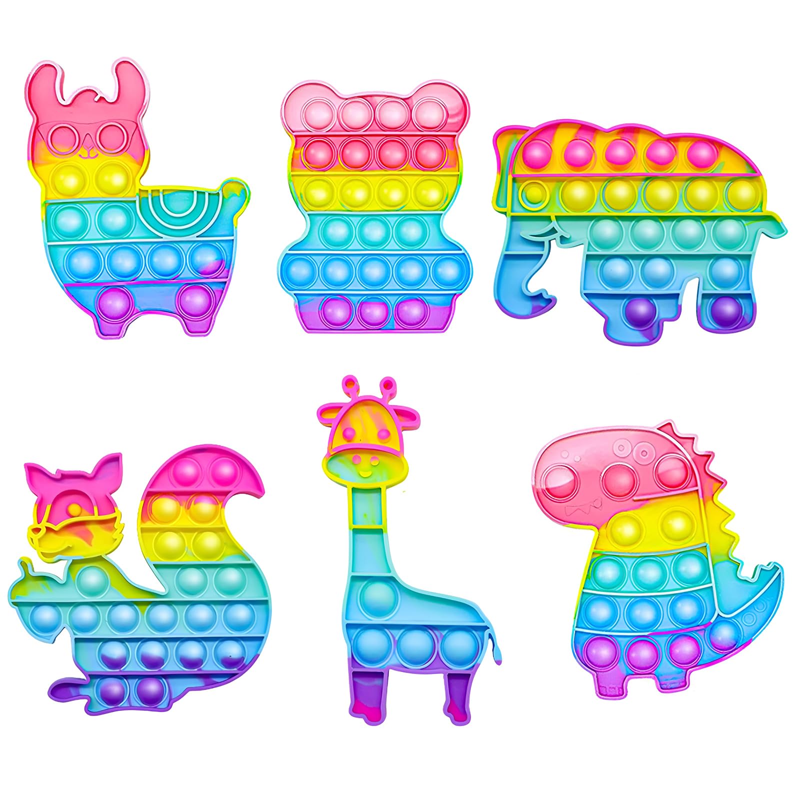 6 Pcs Poppet Fidget Toy, Popper Toy, Fidget Popper for Boys Girls, Exercise Hands-On and Brainpower Skills, Fidget Toys for Kids for Home Studying Relaxing and Relieving Stress