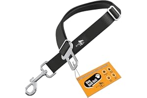 Active Pets Black Car Seat Belt for Dogs, Attaches to Harness & Collar, Adjustable 18" - 24" Travel Restraint System Fits Small - Large Pups for Safety & Comfort, Essential Pet Supplies & Accessories