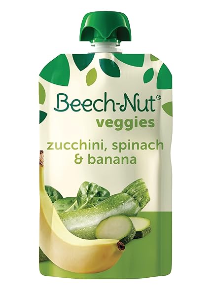 BEECH-NUT VEGGIES STAGE 2 BABY FOOD, ZUCCHINI SPINACH...