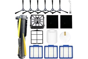 BVHONWE Accessories Kit for Shark IQ RV1001AE AV911S EZ AV1010AE RV1000 RV1001 AV970 AV993 AV1002AE,1 Main Brush,3 Filter,6 Side Brushes,1 Pre Filter,1 Filter&1 Pre-Motor Foam&Felt Filter