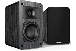 Saiyin Passive Bookshelf Speakers, 2-Way Passive Speakers, 3.5" Woofer & Silk Horn Tweeter, 60Hz Bass for Home/Office/Theater Pair (Needs Amplifier or Receiver to Operate)