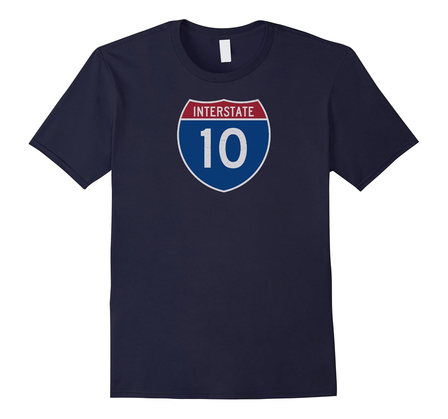 Interstate 10 Highway Road Trip T-Shirt 10th birthday Tee-Rose