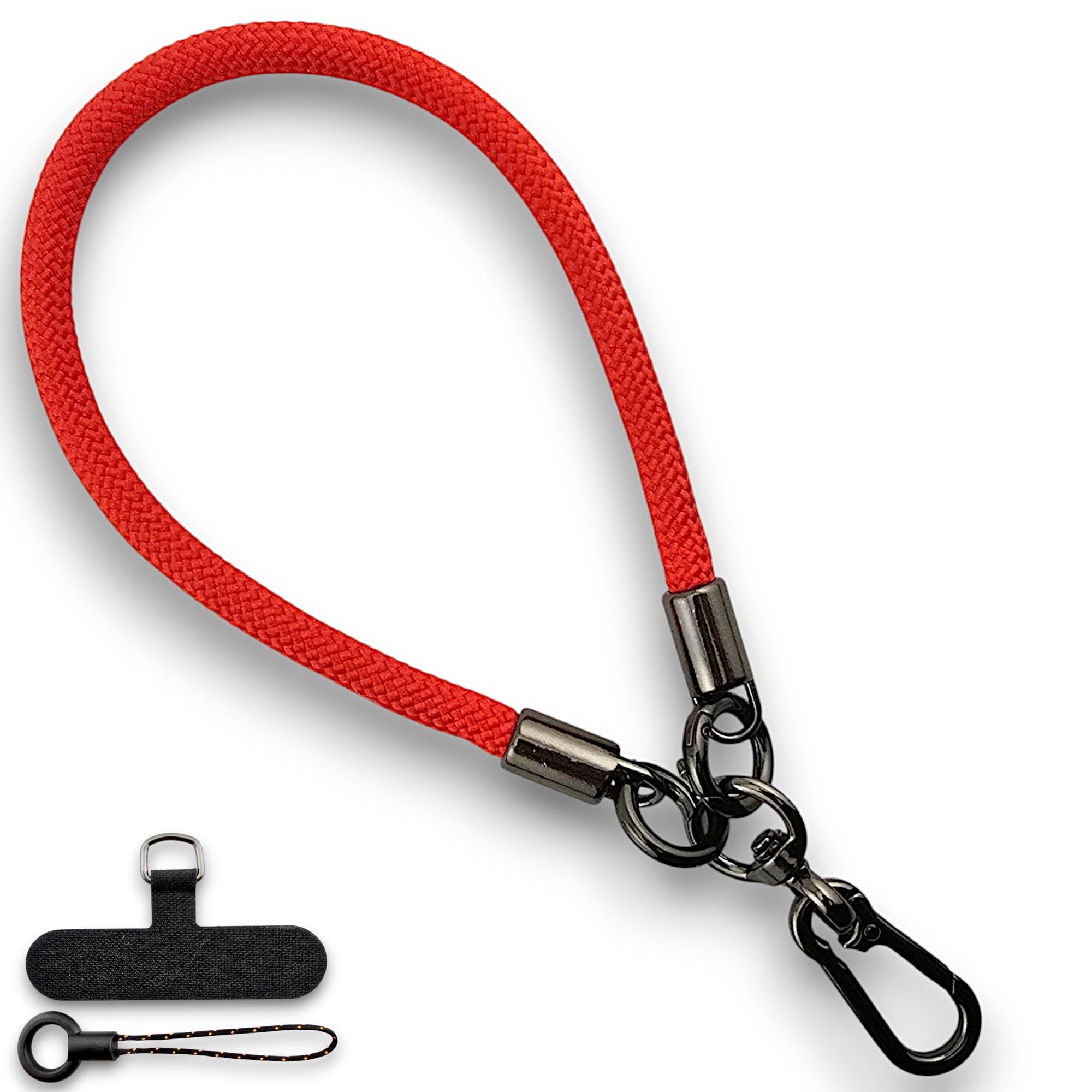 RATASK Wrist Strap Lanyard, Rope Lanyard Wrist Strap for Mobile Phones, Cameras, Keyring, Keychain,Mobile Accessory Pendant (7mm Thickness) (Red)