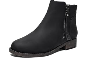 Ataiwee Women's Ankle Boots, Classic Side Zip Comfortable Platform Boots.