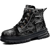 Hogent Steel Toe Boots for Women Men - Lightweight Breathable Work Boots - Ideal for Construction Warehouse