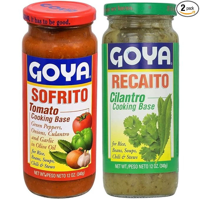 Amazon Com Goya Recaito Goya Sofrito Cooking Base 2 12 Oz Jars 1 Of Each Grocery Gourmet Food