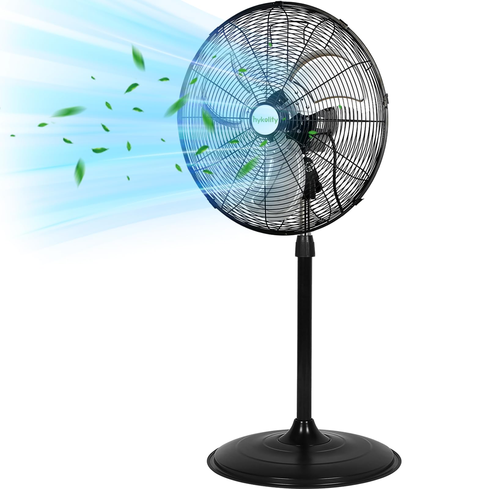 Photo 1 of 20" High Velocity Pedestal Oscillating Fan 5200 CFM 3-Speed Industrial, with Aluminum Blades, Heavy Duty Metal Shop Fan for Garage, Warehouse, Commercial and Residential