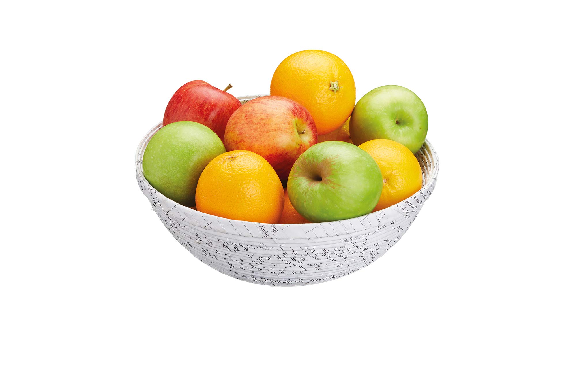 KitchenCraft Natural Elements Fruit Bowl, Recycled Paper, Strong, Biodegradable and Reusable, 25cm