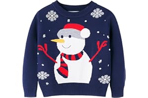 KNEMKSPLANET Ugly Christmas Sweater for Toddler Baby Boys Girls Knit Sweater Kids Pullover Sweater Shirt Winter Warm Coat
