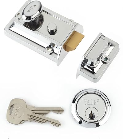 Yale P-77-CH-CH-60 Traditional Nightlatch 60mm Chrome Finish Standard Security
