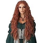 CaliCo, Renaissance Maiden, Women's Long Wavy Auburn Costume Wig