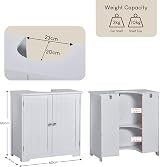 Bath Vida Priano 2 Door Under Sink Cabinet White 60H x 60W x 30D cm view 3