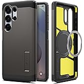 Spigen Tough Armor (Ai) MagFit Designed for Galaxy S25 Ultra Case [Kickstand] [Fast Wireless Charging] (2025) - Gunmetal | (Ai), MagFit, Kickstand, 2025