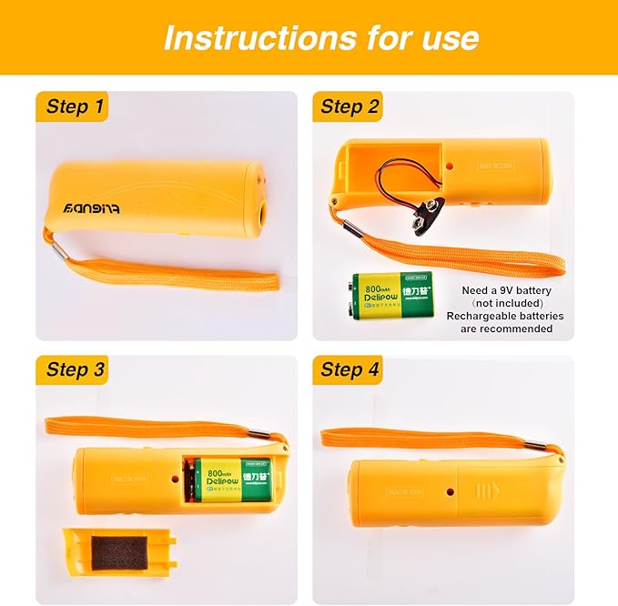 frienda led ultrasonic dog repeller