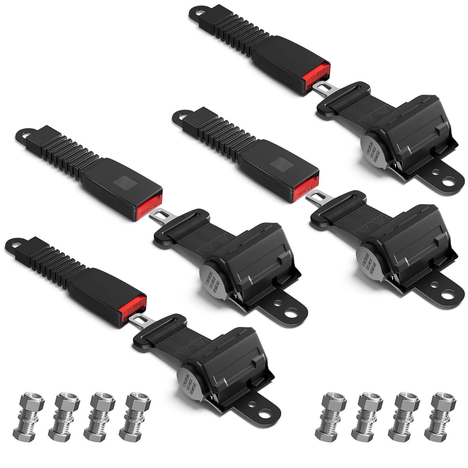 Photo 1 of CLUBRALLY Golf Cart Seat Belts, 40" Retractable Universal Seat Belts Kit,Fits Club Car EZGO Yamaha 4 Set