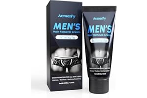 AEMERRY Intimate Hair Removal Cream for Men: Effective Painless Flawless Depilatory Cream for arms legs chest and Pubic Area - Suitable for All Skin Types