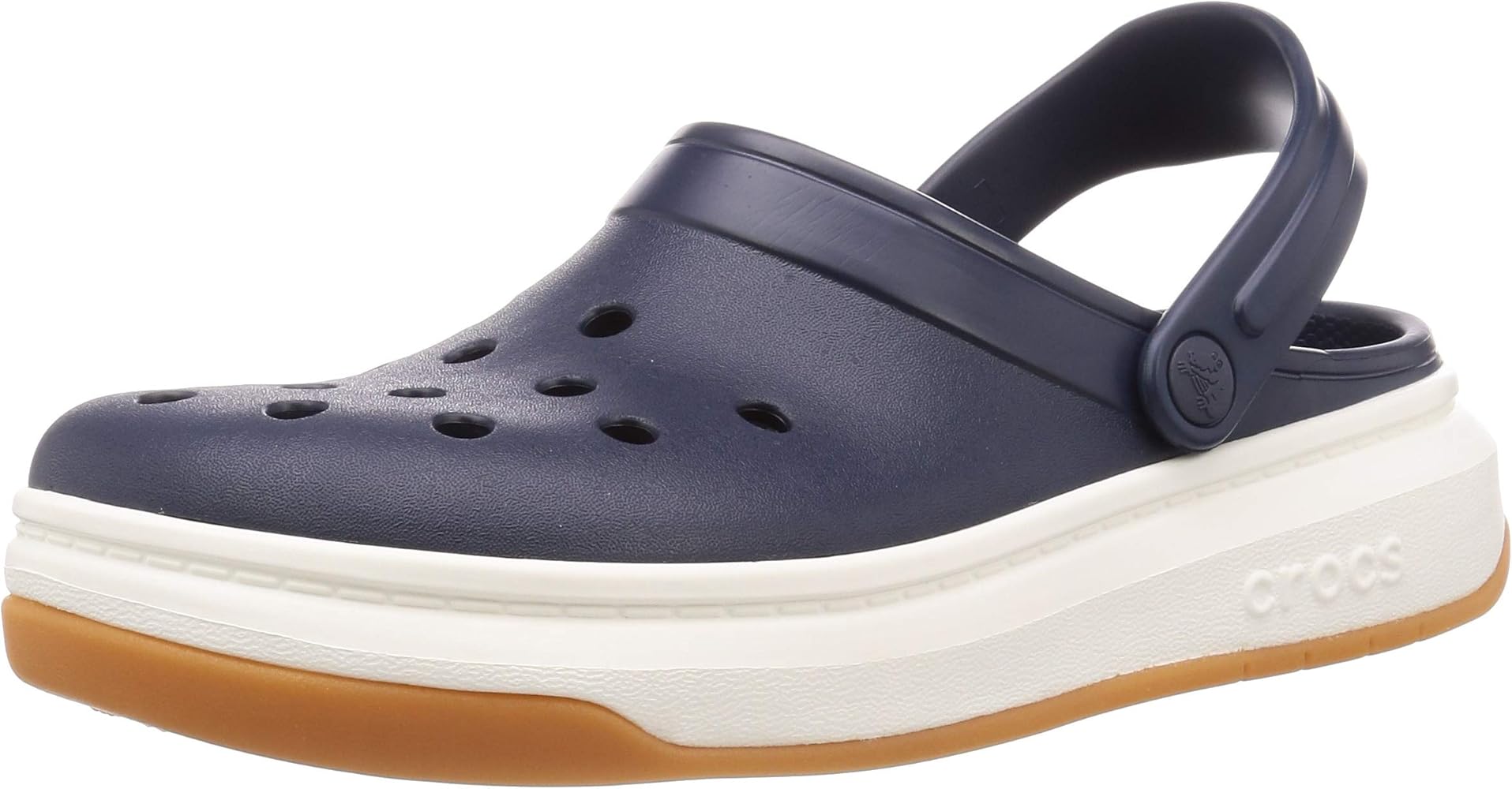 navy crocs women's