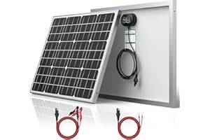 SUNER POWER 12V 50W Solar Battery Charger Maintainer PRO, Built-in UltraSmart MPPT Charge Controller, Waterproof 50 Watt Solar Panel Charging Kit for 12Volt AGM, Deep Cycle, Lead-Acid, Lifepo4 Battery