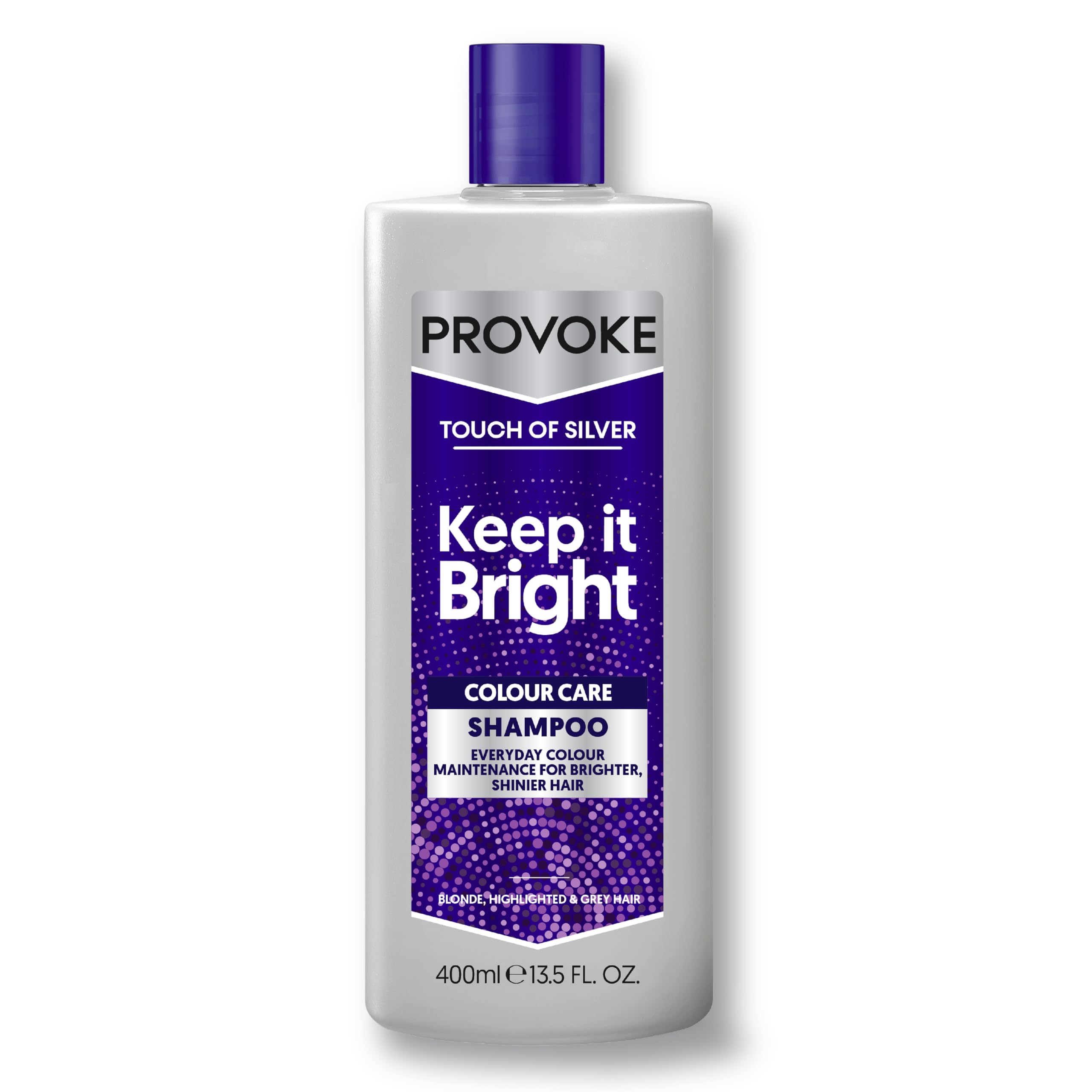 PROVOKE Touch Of Silver Colour Care Shampoo 400 ml , Daily Colour Protect Shampoo, Prolongs Colour and Adds Shine — image 1