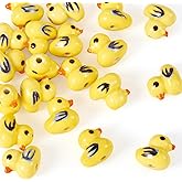 Craftdady 20pcs Duck Beads Yellow Duck Porcelain Beads Cute Loose Spacer Beads Handmade Printed Earring Beads Lovely Duck Bracelet Beads 12mm for DIY Craft Necklace Jewelry Making