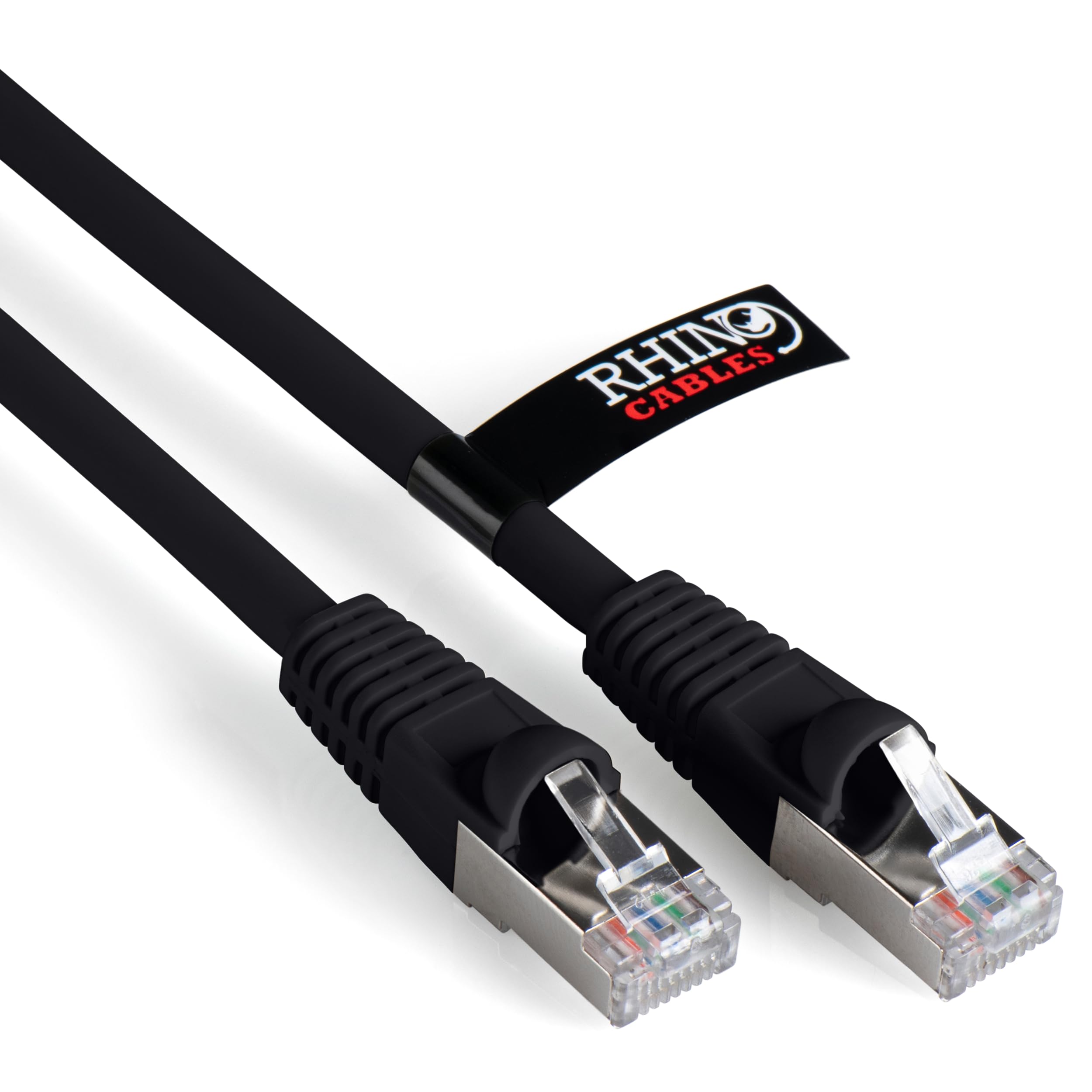 rhinocables CAT 6a Ethernet Cable | 10Gbps S/FT High-Speed & Large Bandwidth Data Transfer | Reliable LAN Network RJ45 Cable | Wi-Fi Broadband Cable for Seamless Gaming & Streaming (20m, Black)