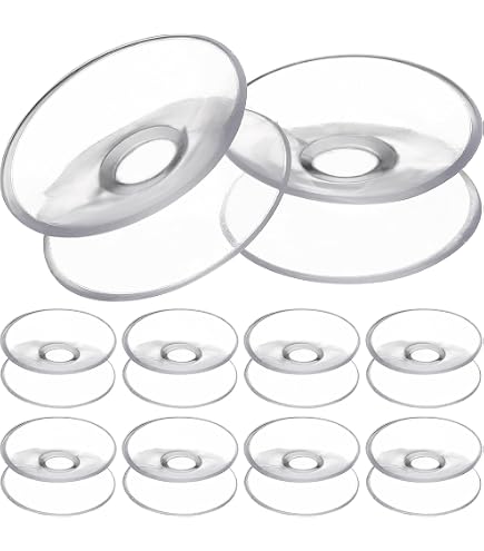 20-Pack Double Sided Suction Cups - 1.2 Inch Clear PVC Sucker Pads For Glass, Mirrors, Table Tops
