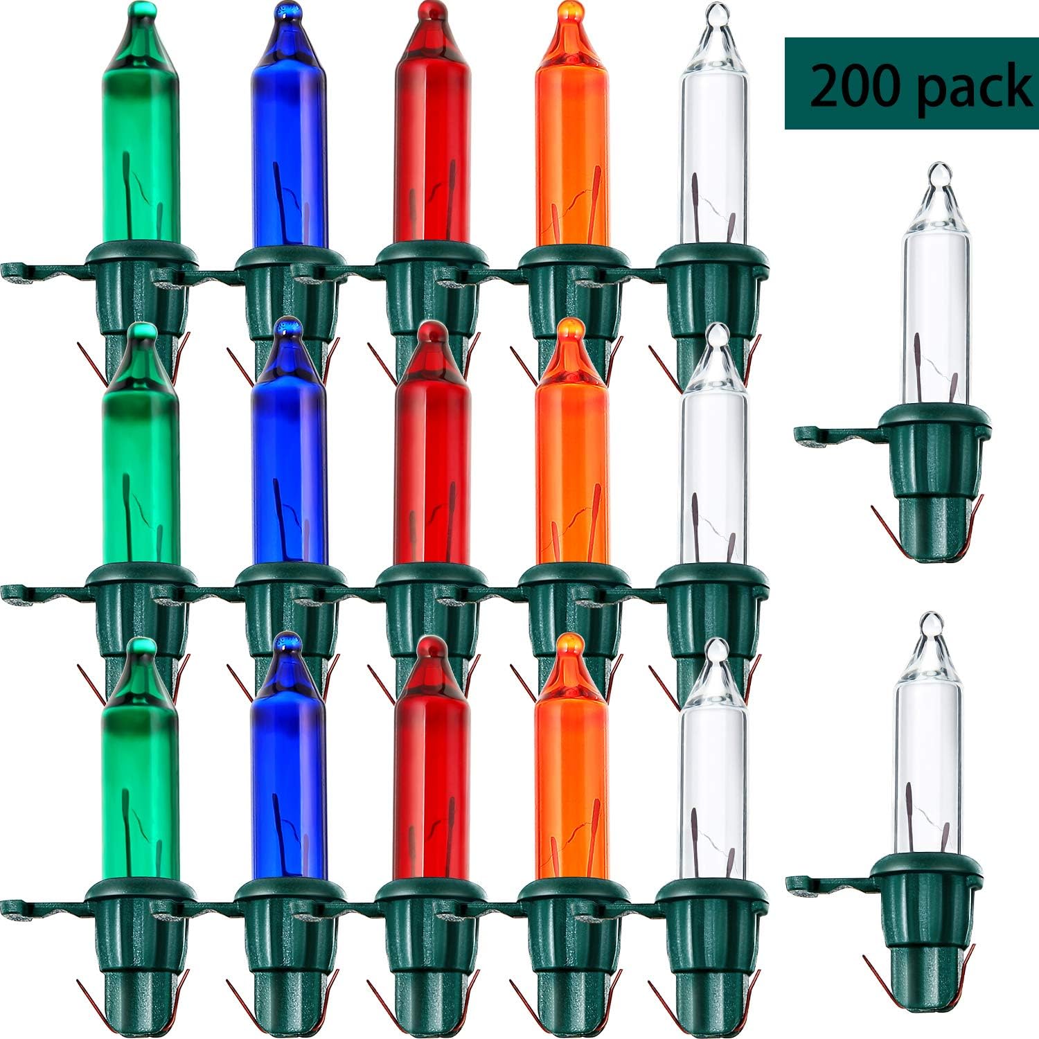 Multicolor Replacement Bulbs, Mini Xmas Lights Wire