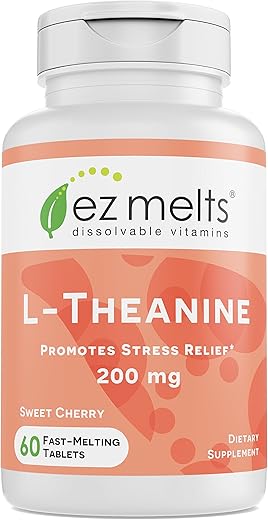 EZ Melts L-Theanine, 200 mg, Fast Melting Tablets by EZ Melts