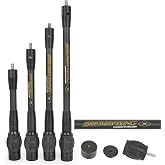 ZSHJGJR Archery Bow Stabilizer 6" 8" 10" 12" 15" for Compound Bow, Carbon Fiber Body Flexible Core, Damping System and Weights Kit