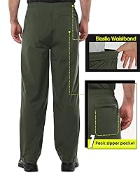 33,000ft Men's Rain Pants Waterproof, Windproof