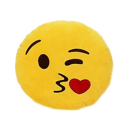 Tickles Kissing Sofa Smiley Emoticon Cushion Plush 33cm