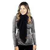 C.C Women's Boucle Knit Bias Cut Whipstitched Edged Long Scarf Wrap