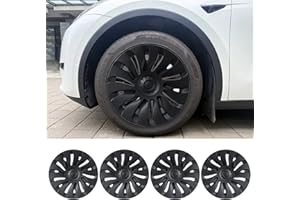 YIEOKEI Tesla Model Y Wheel Covers 19 Inch 2020-2024 Full Fit Hubcaps with Left-Right Aero Symmetry, Reduced Wind Drag Includes Tire Repair Kit Tesla Model Y Accessories