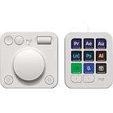 Logitech MX Creative Console 9 Customizable Keys - Pale Grey | Stream Deck accessories, graphic design, Adobe, Zoom, Spotify, 3-month Adobe Creative Cloud membership
